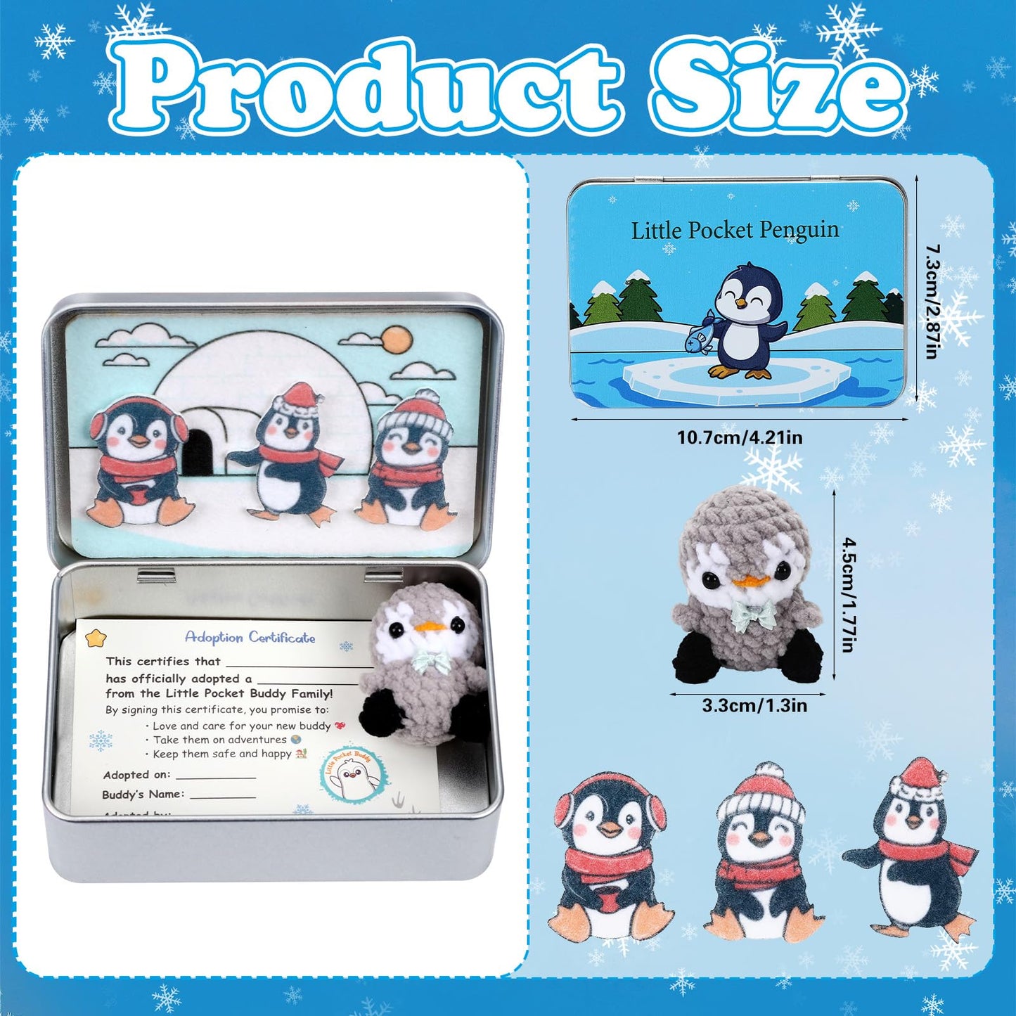 JULEASEL Little Pocket Penguin: Tiny Tin Box, Travel Buddy, and Thoughtful Gift