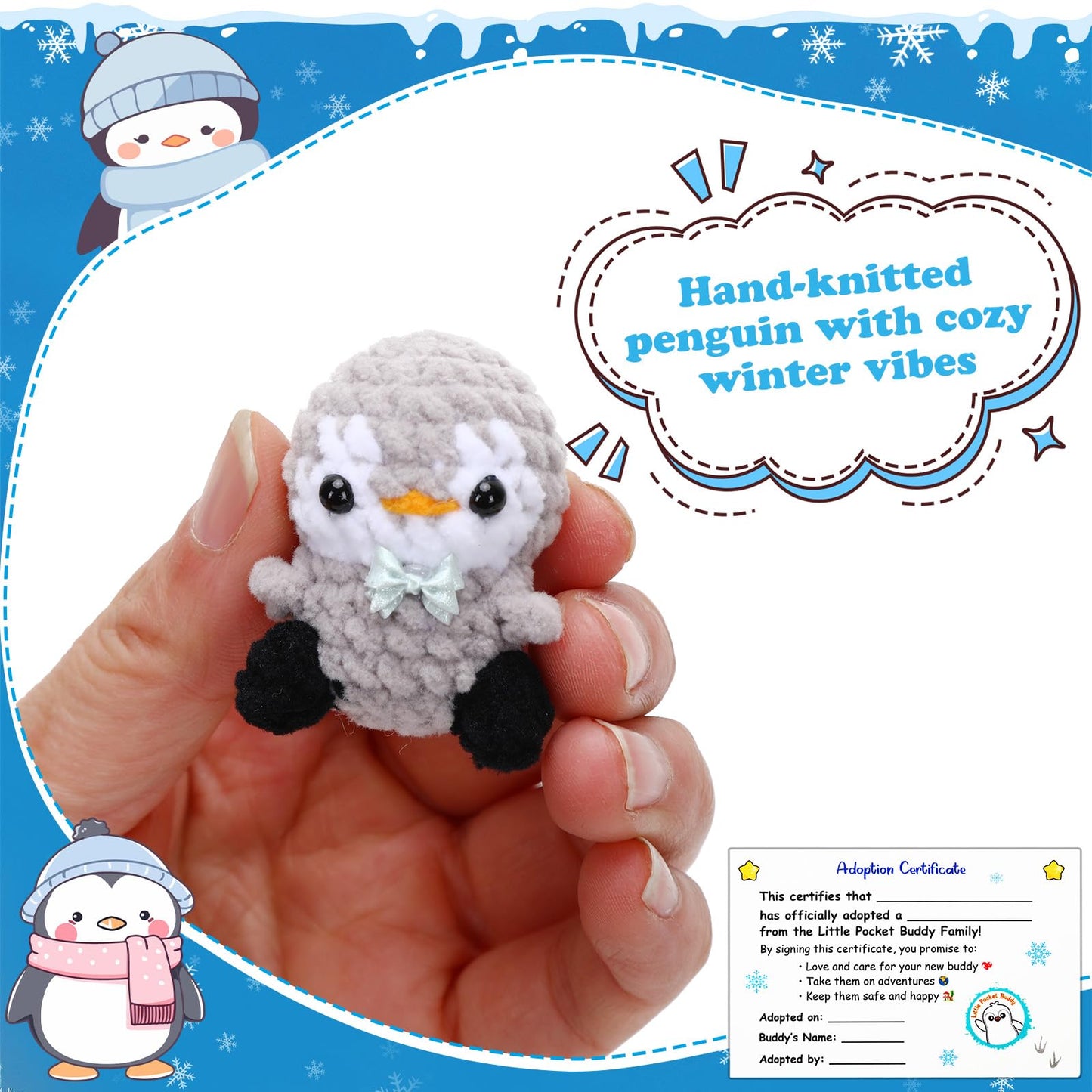 JULEASEL Little Pocket Penguin: Tiny Tin Box, Travel Buddy, and Thoughtful Gift
