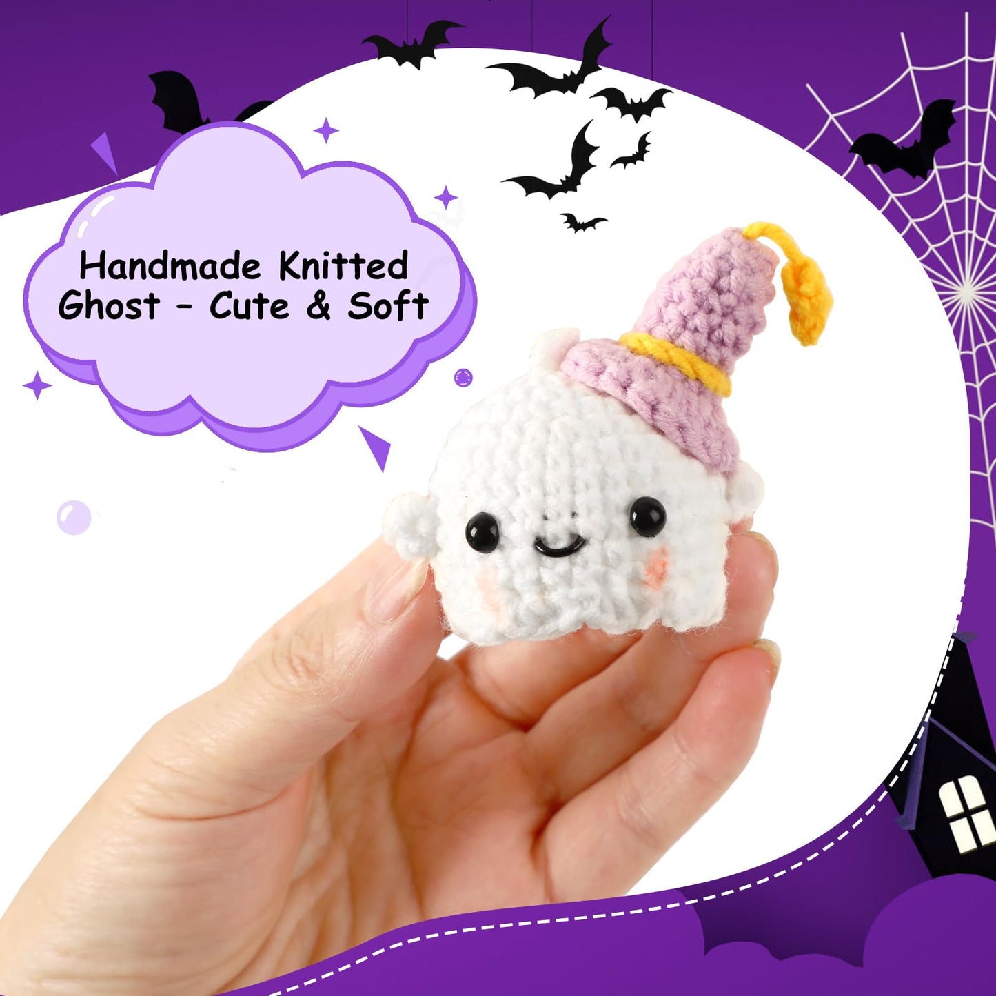 JULEASEL Little Pocket Boo – Cute Mini Ghost in Tin Box, Travel Buddy