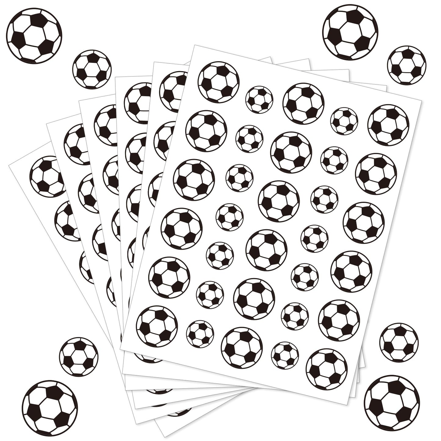 JULMELON 512Pcs Soccer Stickers for Kids – Water-Repellent Self-Adhesive Party Favors