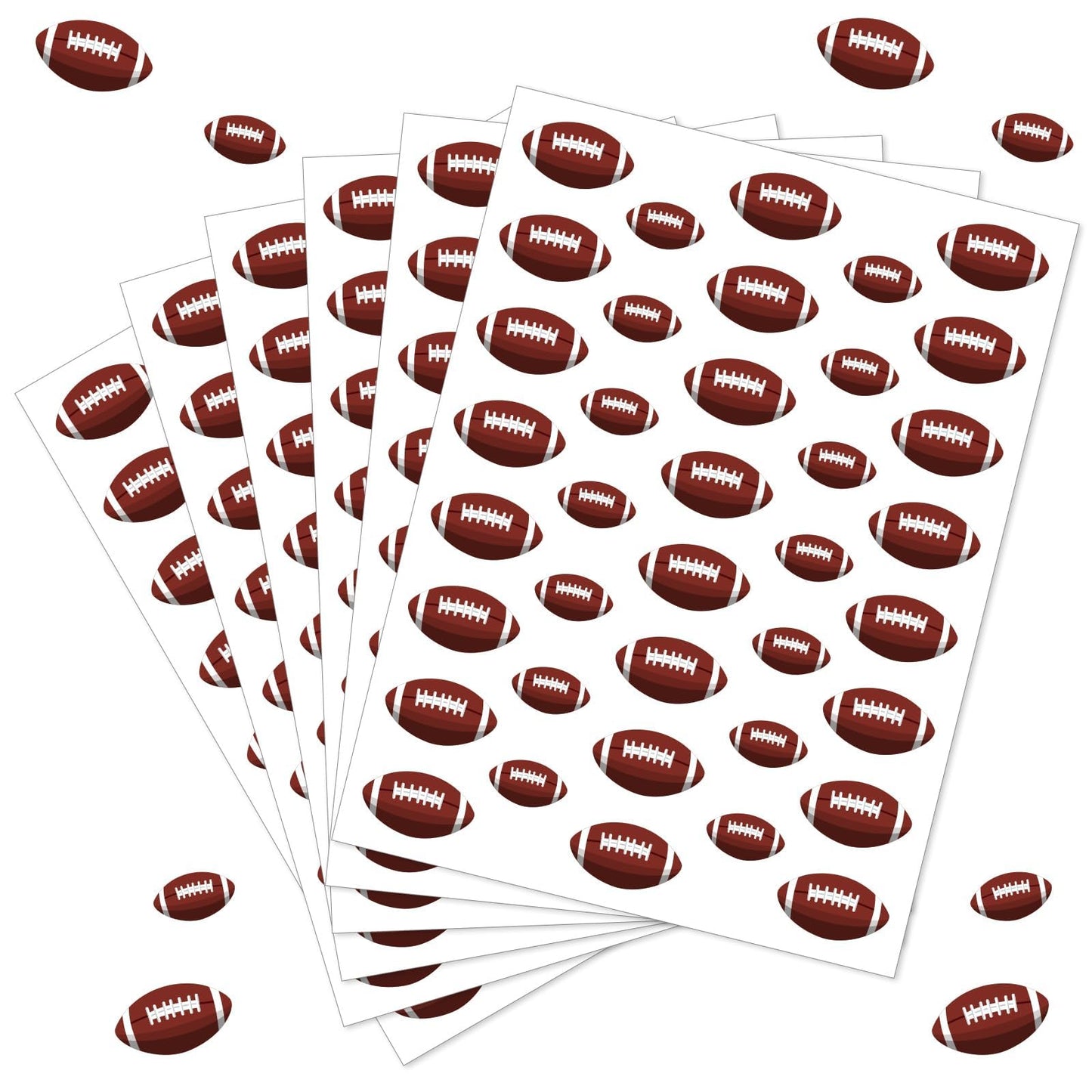 JULMELON JUMELON 608 Football Stickers for Kids — Water-Repellent, Self-Adhesive Decor