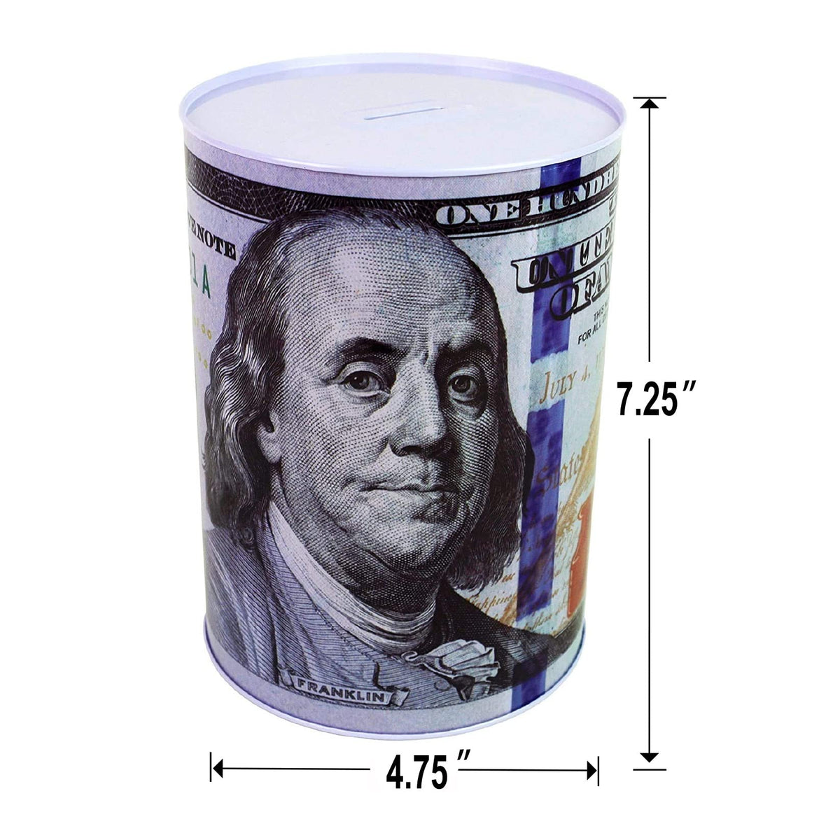 Julysgift $100 Dollar Bill Piggy Bank - 7.25 Inch Tall Coin Jar