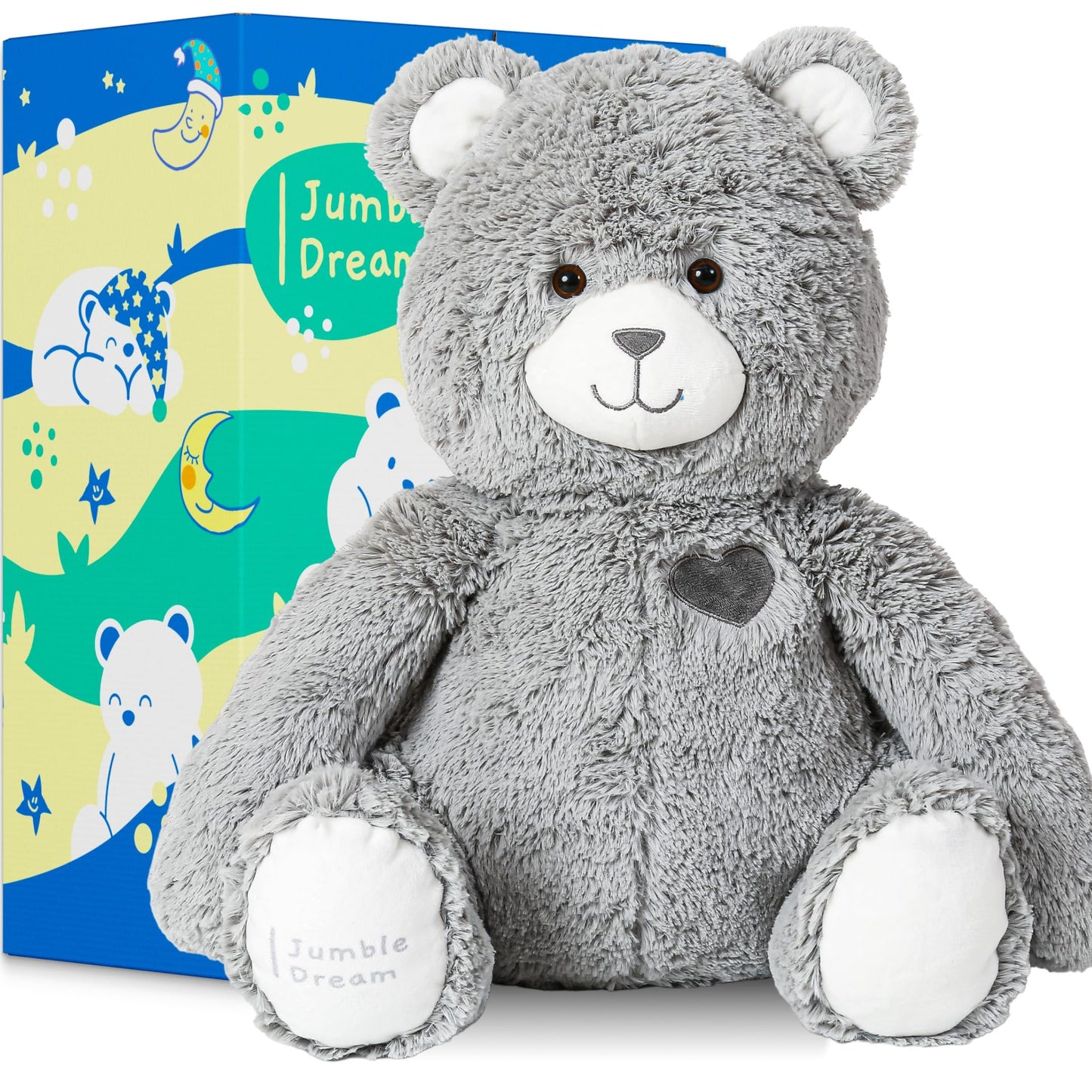 Jumble Dream Jumble Bear 4LB Weighted Plush Toy – Large Comfort Bear for All Ages