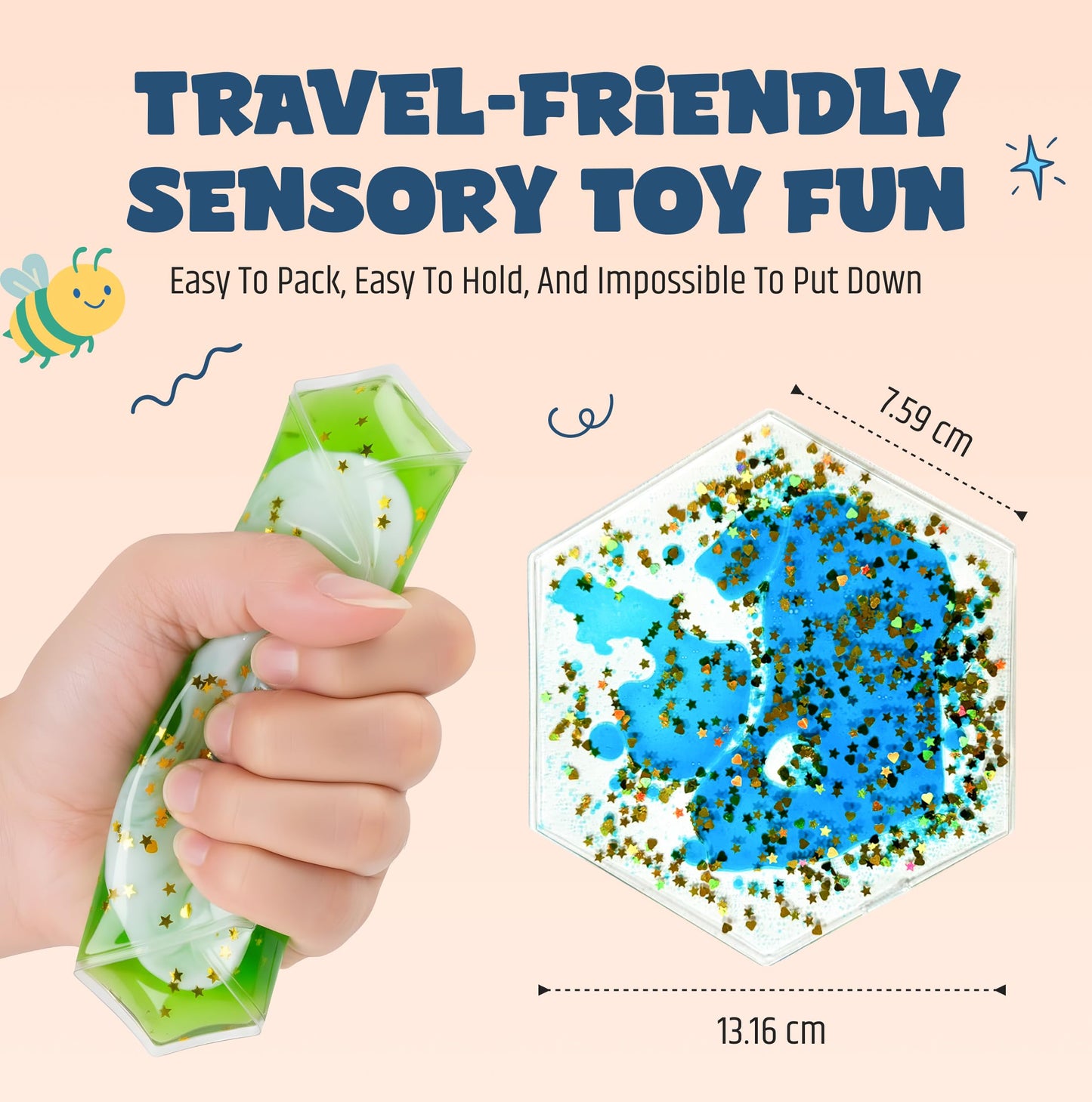 Jumble Comb Hexagon Liquid Motion Fidget Toy by Jumble Dream – Sensory, Focus & Calm
