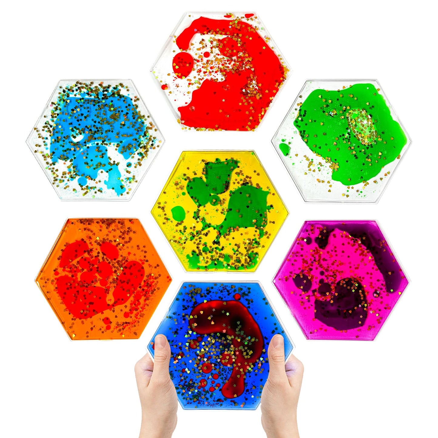 Jumble Comb Hexagon Liquid Motion Fidget Toy by Jumble Dream – Sensory, Focus & Calm
