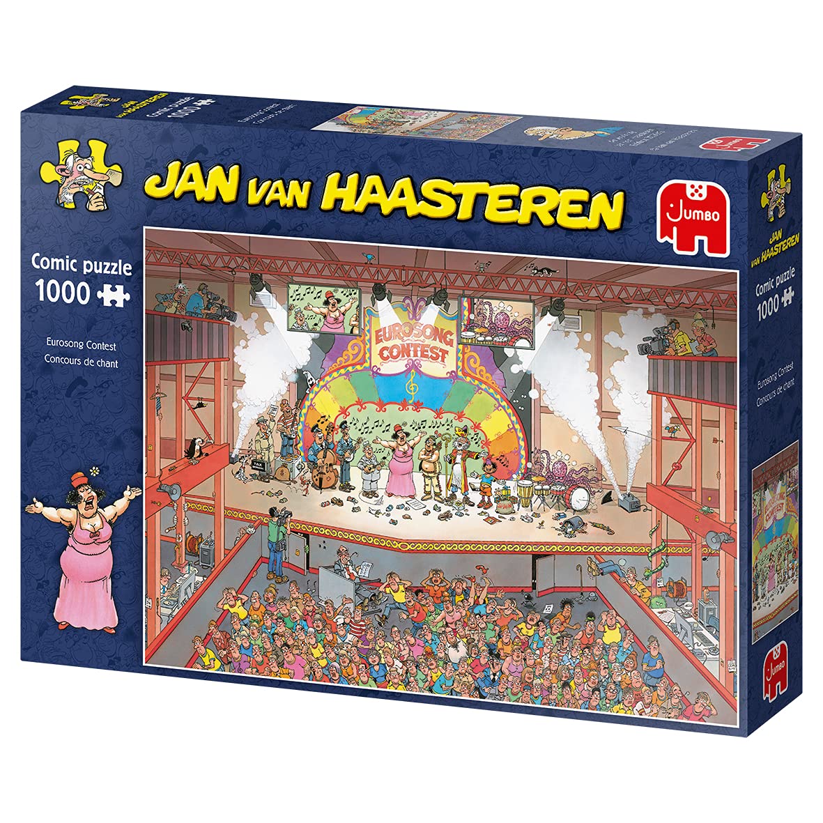 Jumbo Jan Van Haasteren Eurosong Contest 1000-Piece Jigsaw Puzzle for Adults – 68 x 49 cm