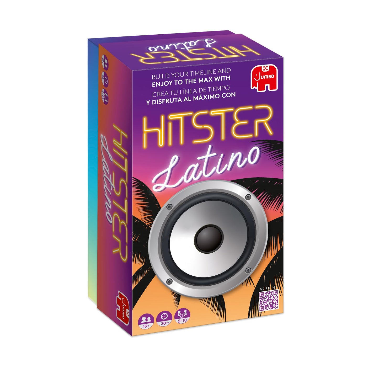 Jumbo Hitster Latino: Fun Music Quiz Card Game for 2-10 Players | 300 Latin Hits (US Edition)