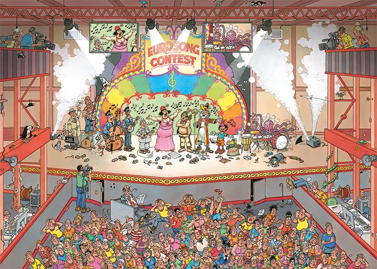 Jumbo Jan Van Haasteren Eurosong Contest 1000-Piece Jigsaw Puzzle for Adults – 68 x 49 cm