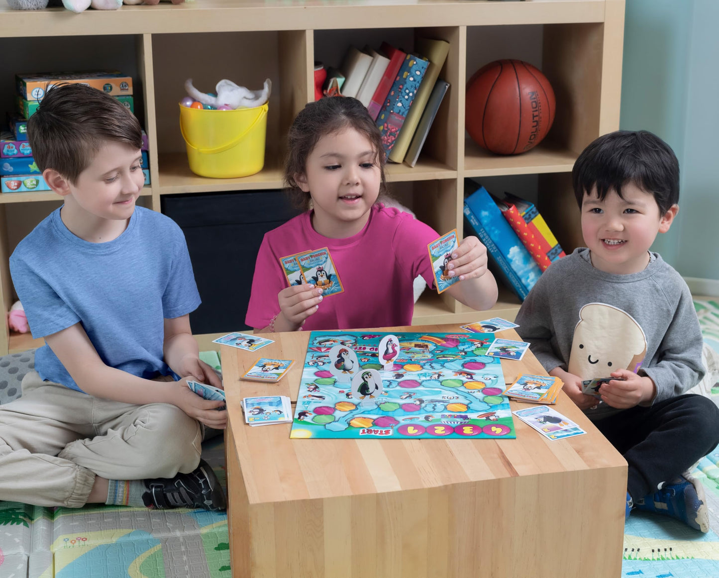Jumping High Five Baby Penguin Racing Board Game – Fun Family Play for Kids 4+