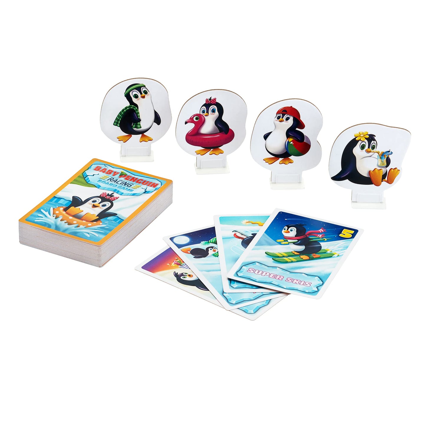 Jumping High Five Baby Penguin Racing Board Game – Fun Family Play for Kids 4+