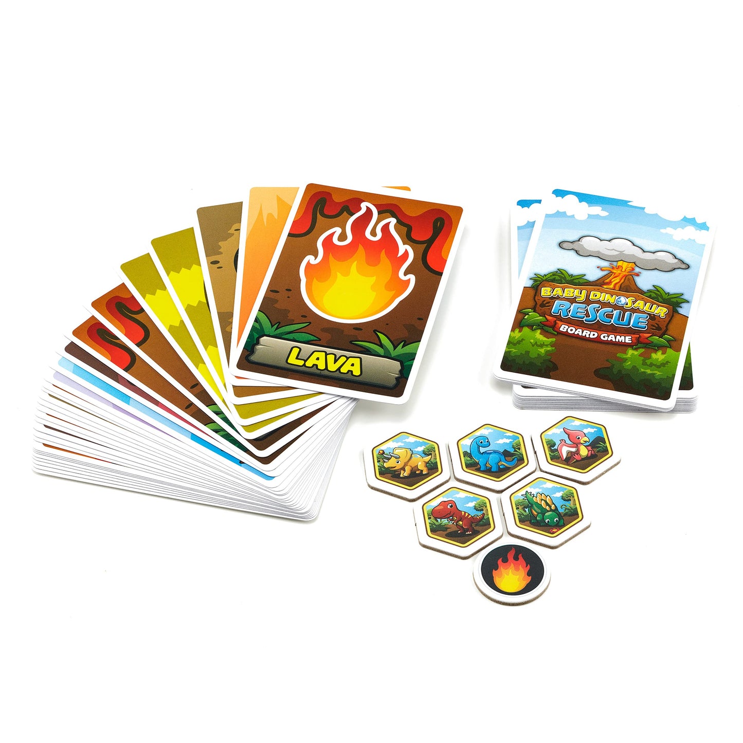 Jumping High Five Baby Dinosaur Rescue Board Game — Cooperative Family Adventure for Kids 4+