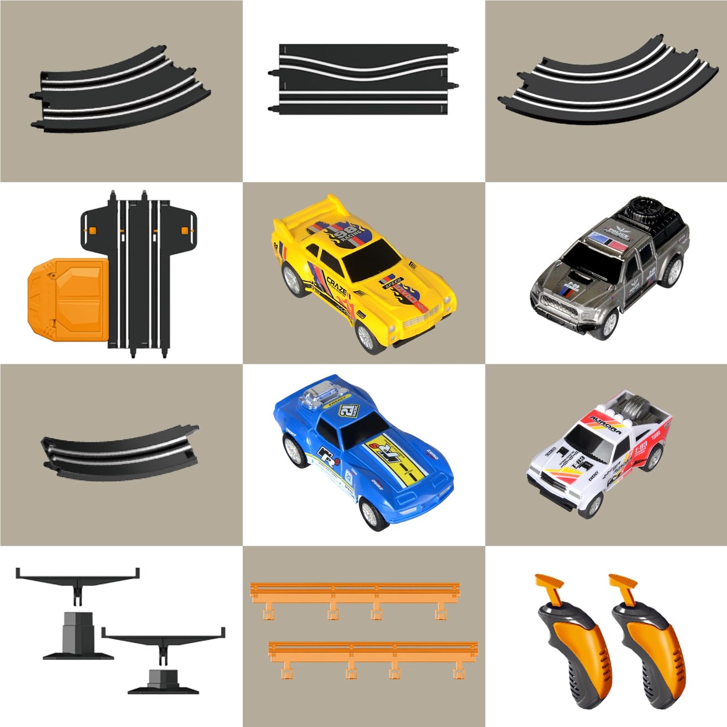 Jumplanma Slot Car Track — 4 High-Speed Cars, Dual Racing Game for Kids