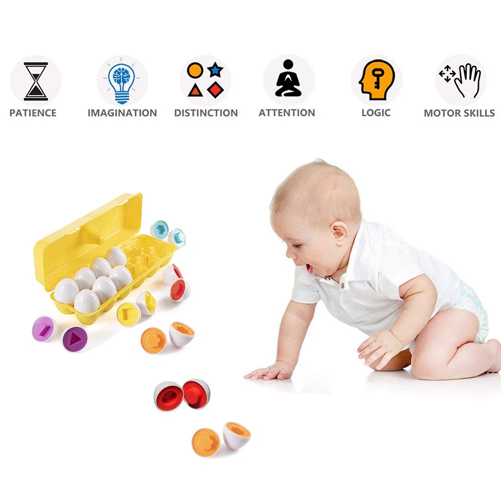 JUNBESTN Easter Matching Eggs — Colorful Connect Eggs for Toddlers 2-3 Years