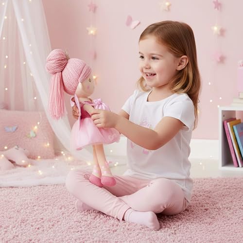June Garden Anastasia – 17-Inch Tooth Fairy Doll | Plush Pink Dress, Shimmery Wings, Travel-Ready Companion