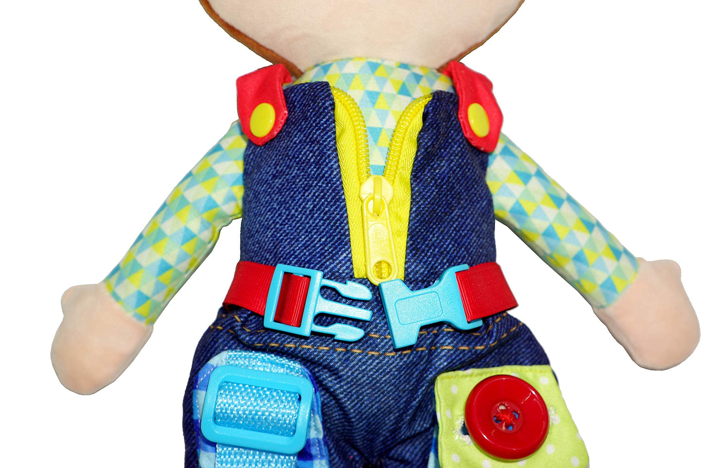 June Garden Dressy Friends Lucas – Montessori Dress-Up Plush Doll, 15.5in