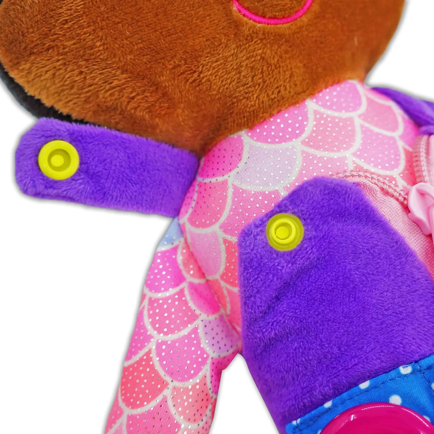 June Garden Dressy Friends Scarlett – Montessori Dress-Up Plush for Toddlers 2+