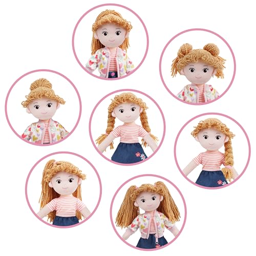 June Garden 14-inch Snuggle Cutie Doll Gracie – Soft Plush with Removable Clothes