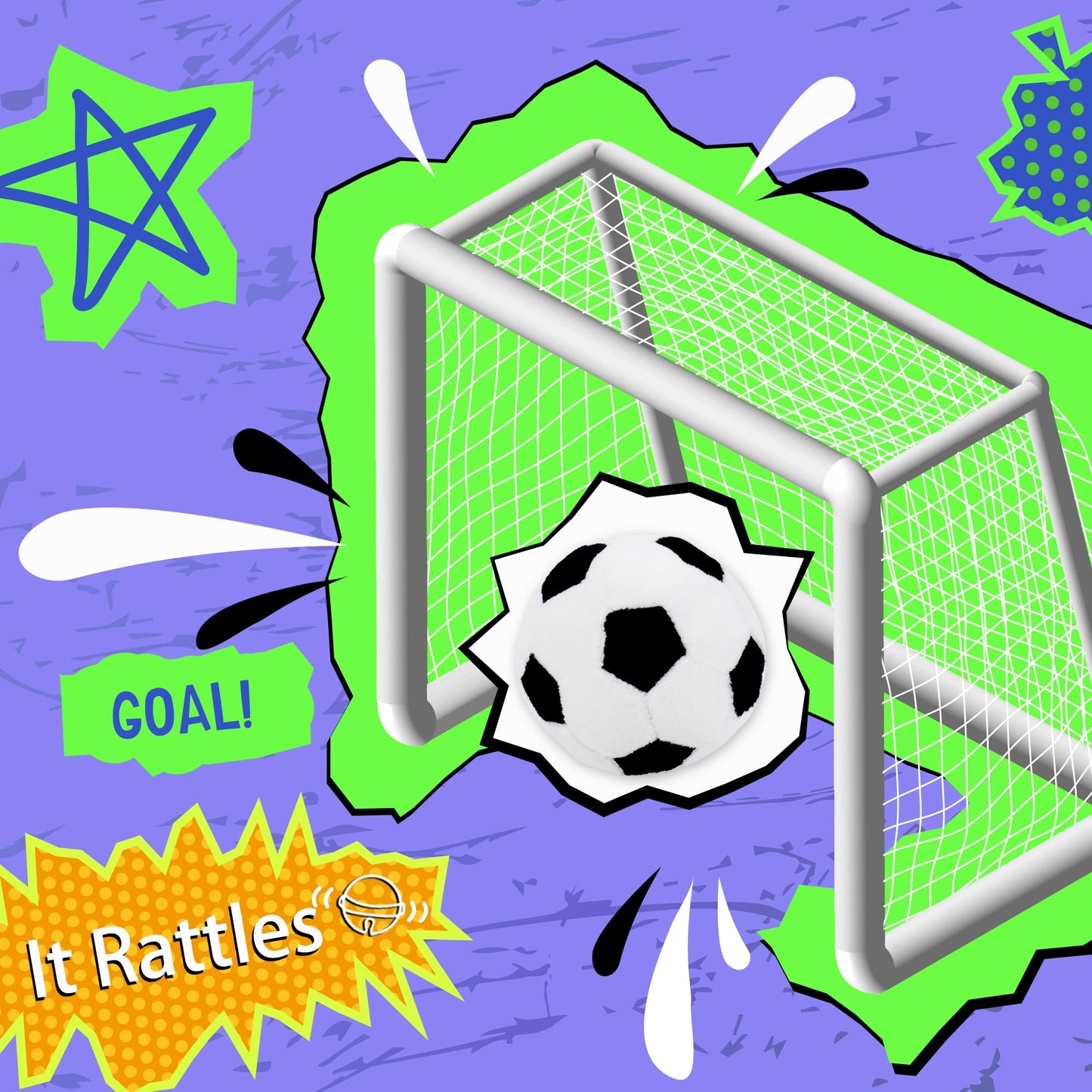 June Garden 3-Inch My First Soccer Ball Plush Rattle Toy – Safe Soft Infant Toy