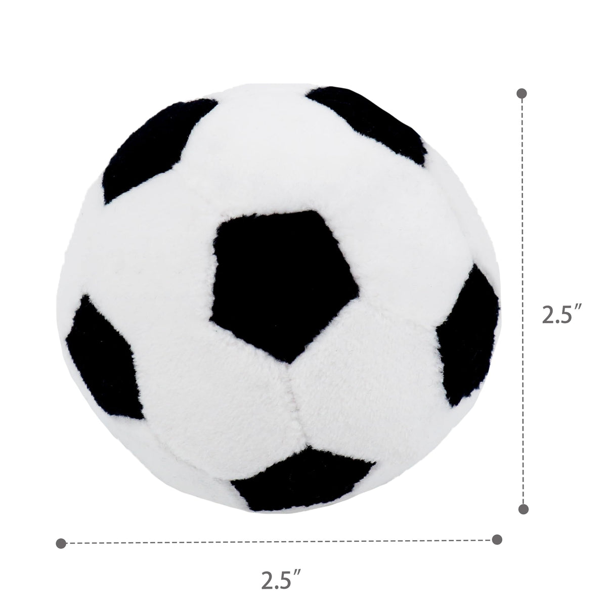 June Garden 3-Inch My First Soccer Ball Plush Rattle Toy – Safe Soft Infant Toy