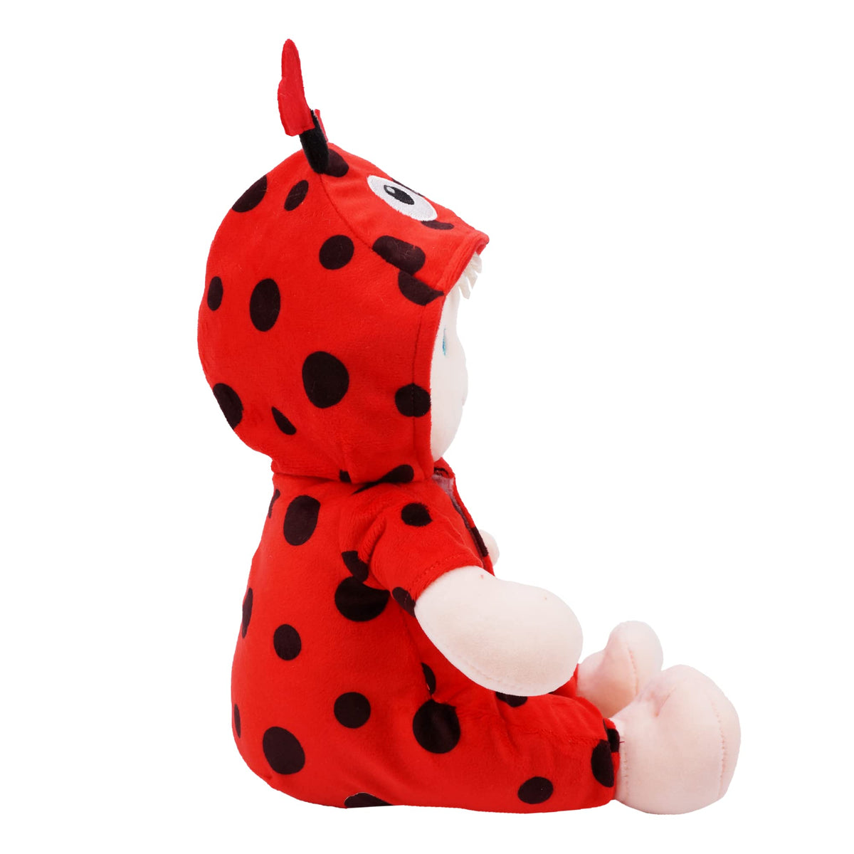 June Garden 12-inch Sweet Dolly Ladybug – Ultra-Soft Baby Doll with Velcro Dress-Up