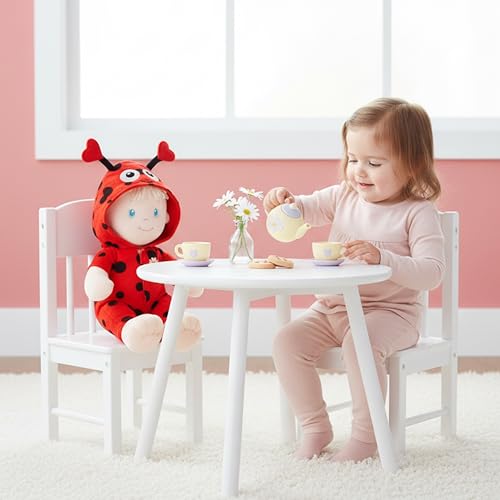 June Garden 12-inch Sweet Dolly Ladybug – Ultra-Soft Baby Doll with Velcro Dress-Up