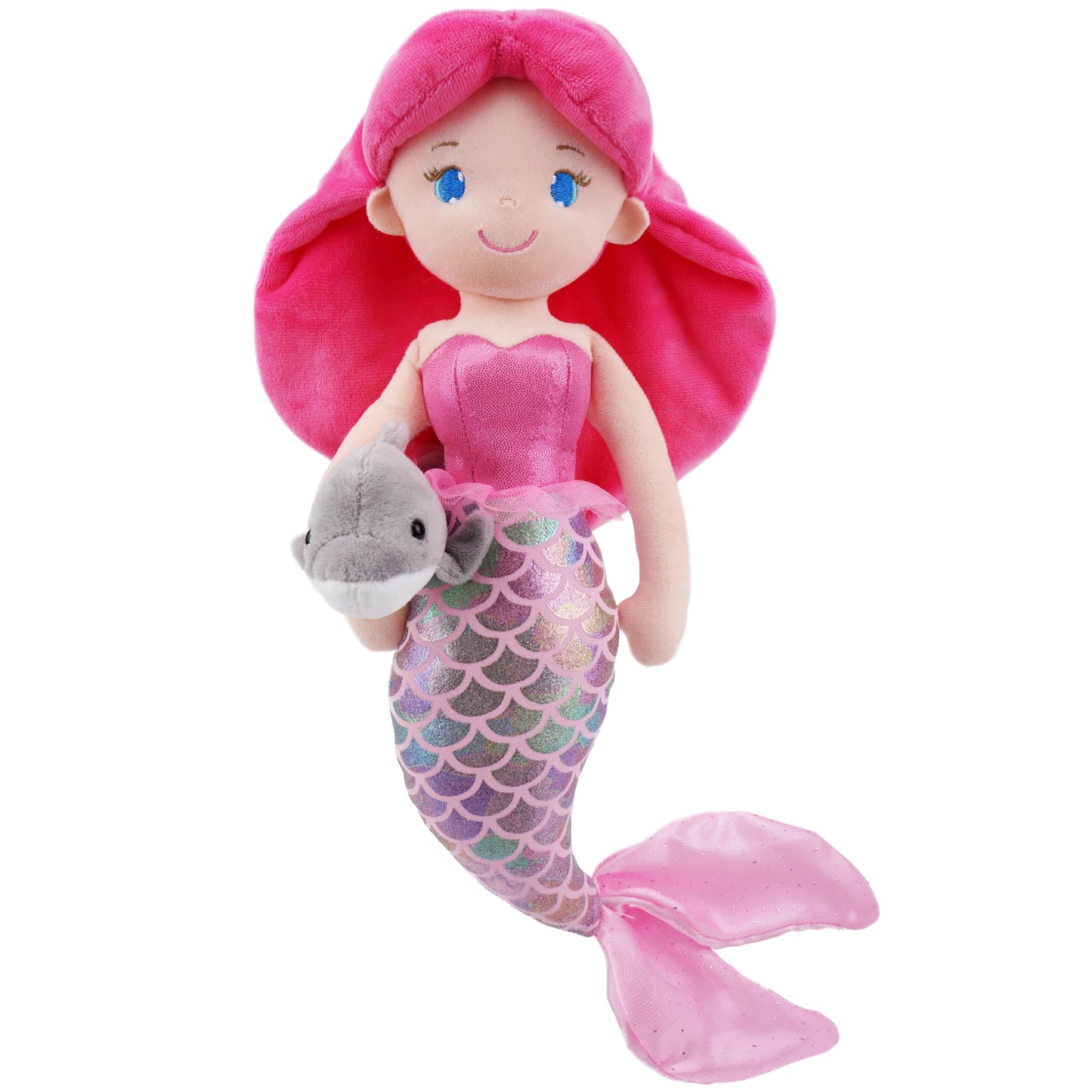 June Garden Atlantic Wonders Series - Mermaid Princess Thalassa Seabreeze 16-Inch Soft Plush Mermaid Doll