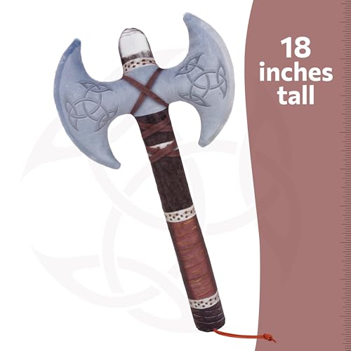 June Garden Little Vikings Double Blade Battle Axe – Safe Plush Toy for Kids