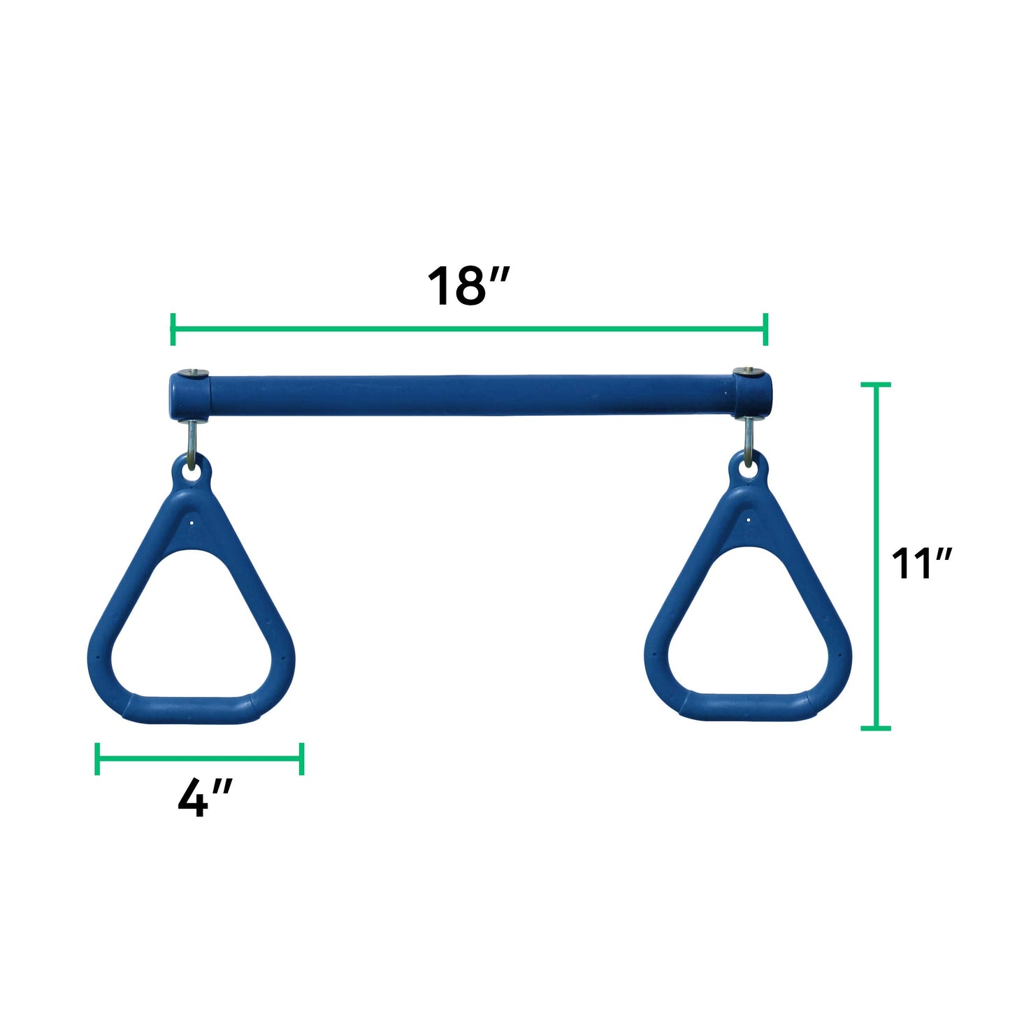 Jungle Gym Kingdom Backyard Swing Sets – 18 in Trapeze Bar & 48 in Chain (Blue)