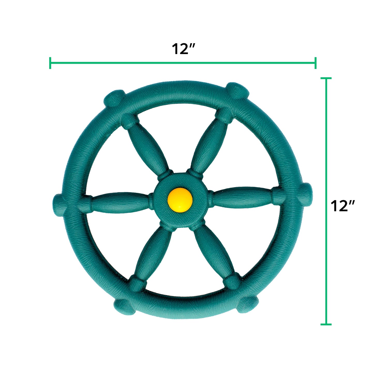 Jungle Gym Kingdom Pirate Ship Wheel – Green Outdoor Play Accessory for Kids