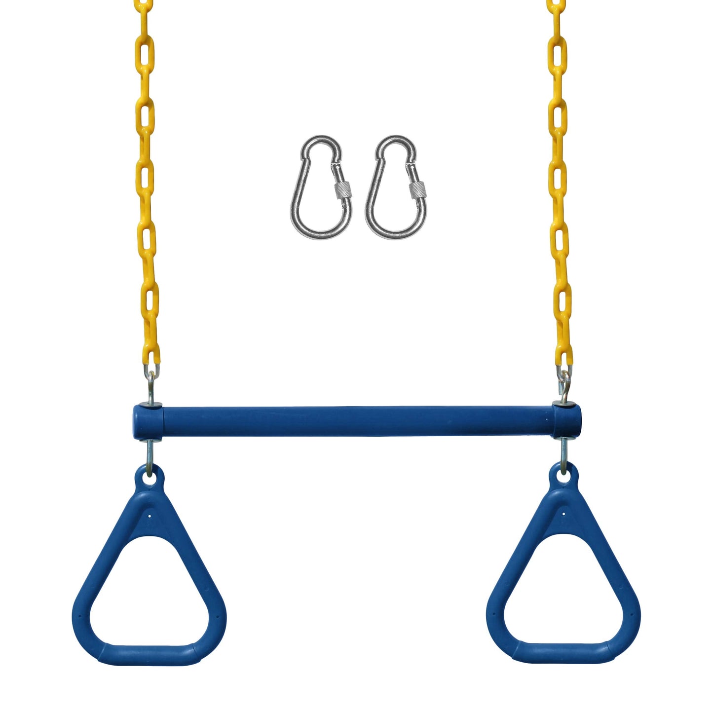 Jungle Gym Kingdom Backyard Swing Sets – 18 in Trapeze Bar & 48 in Chain (Blue)