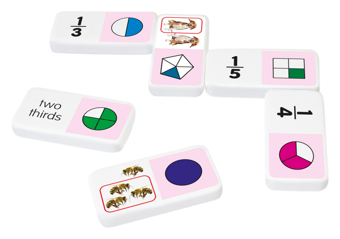 Junior Learning JL485 Fraction Dominoes – Fun Fraction Practice for Kids