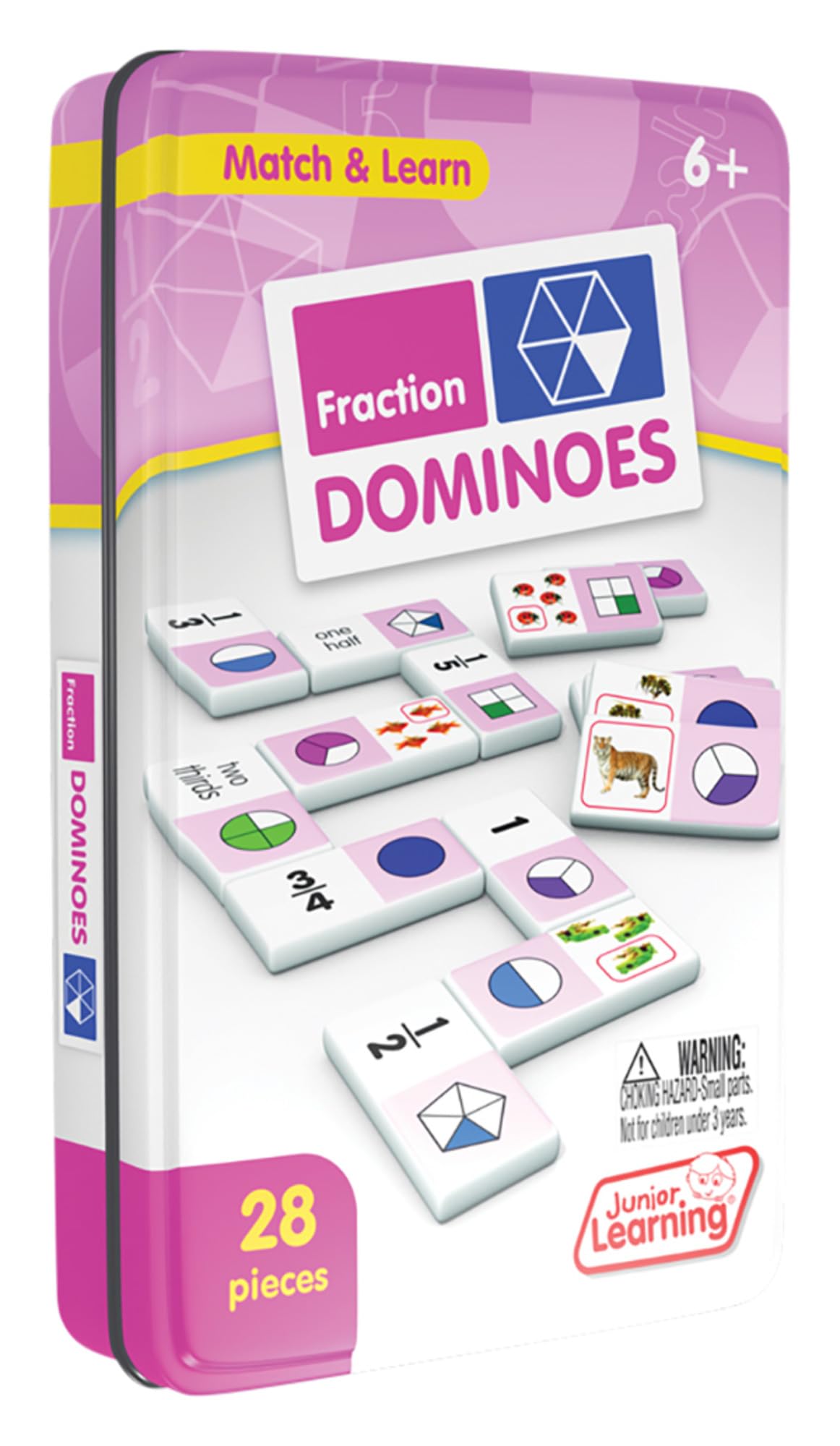 Junior Learning JL485 Fraction Dominoes – Fun Fraction Practice for Kids