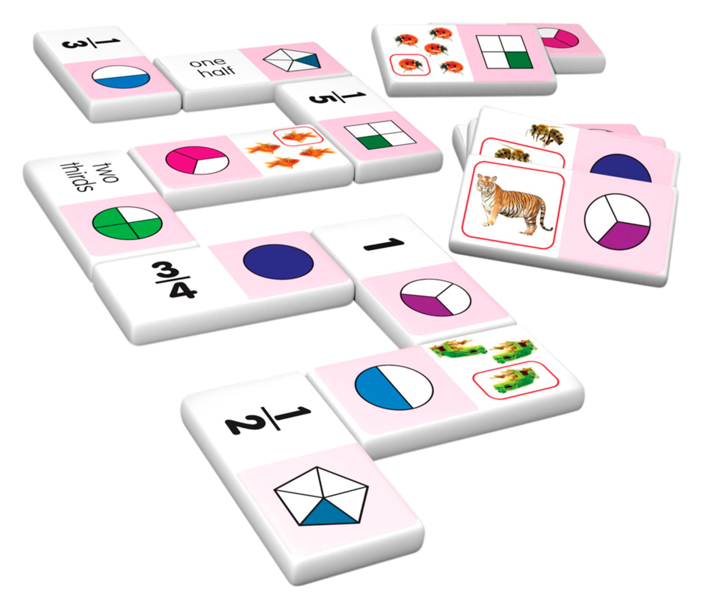 Junior Learning JL485 Fraction Dominoes – Fun Fraction Practice for Kids