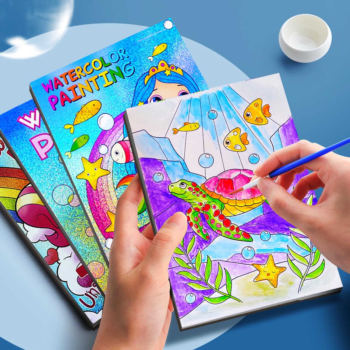 JUNQIU US Water Color Paint Sets for Kids | Watercolor Books for Ages 4-8
