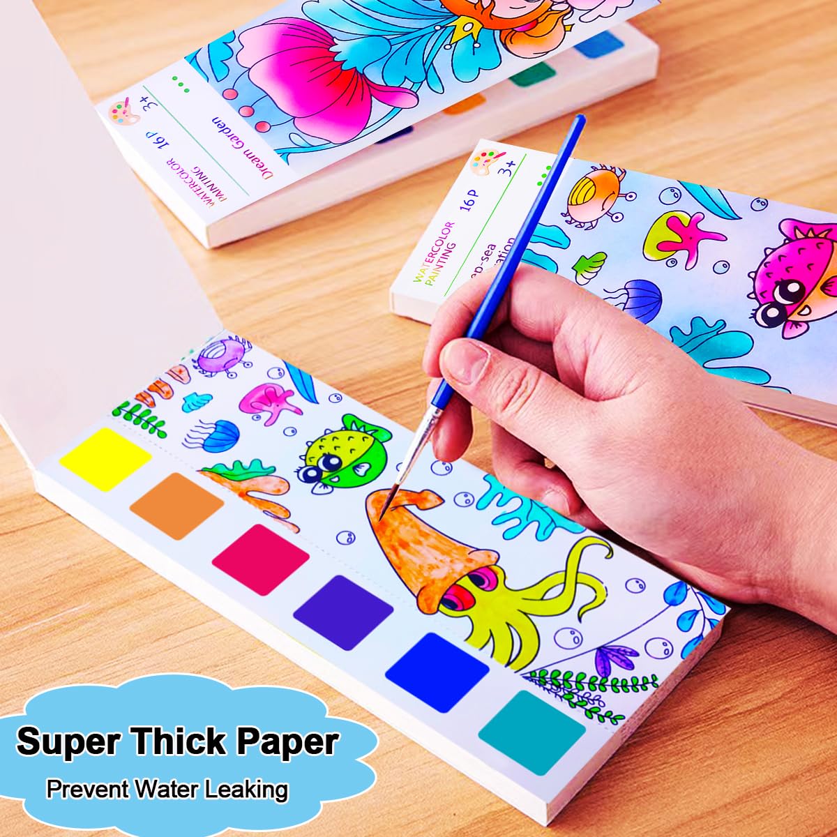 JUNQIU US Paint with Water Books for Kids (Ages 4-8) – Mess-Free Watercolor Set (2 Pack)