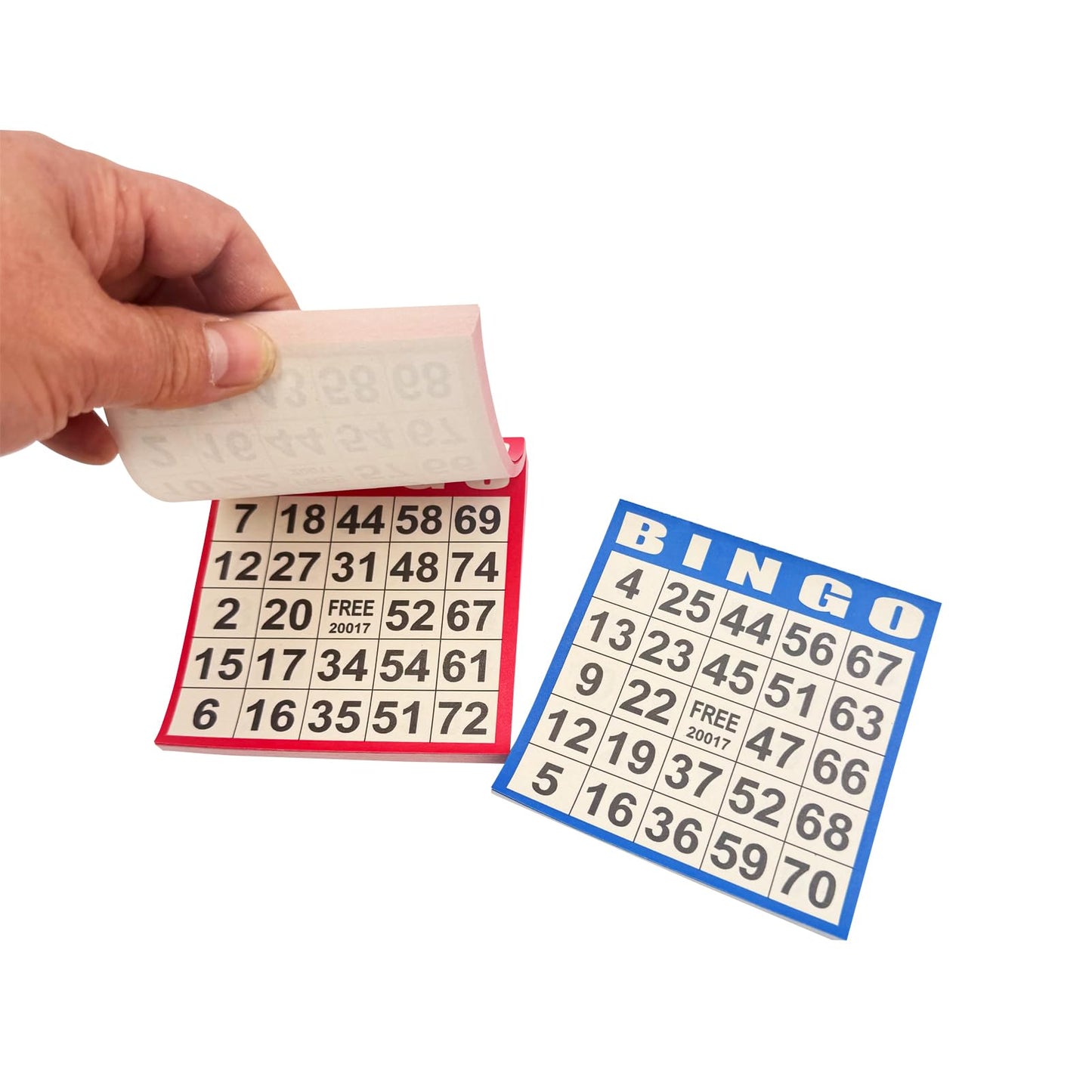 JUNWRROW Bingo Paper Game Cards – 1000 Sheets (100 Books, 10 Colors) – 4x4 Disposable Cards for Seniors, Family Game Night & Classroom Activities