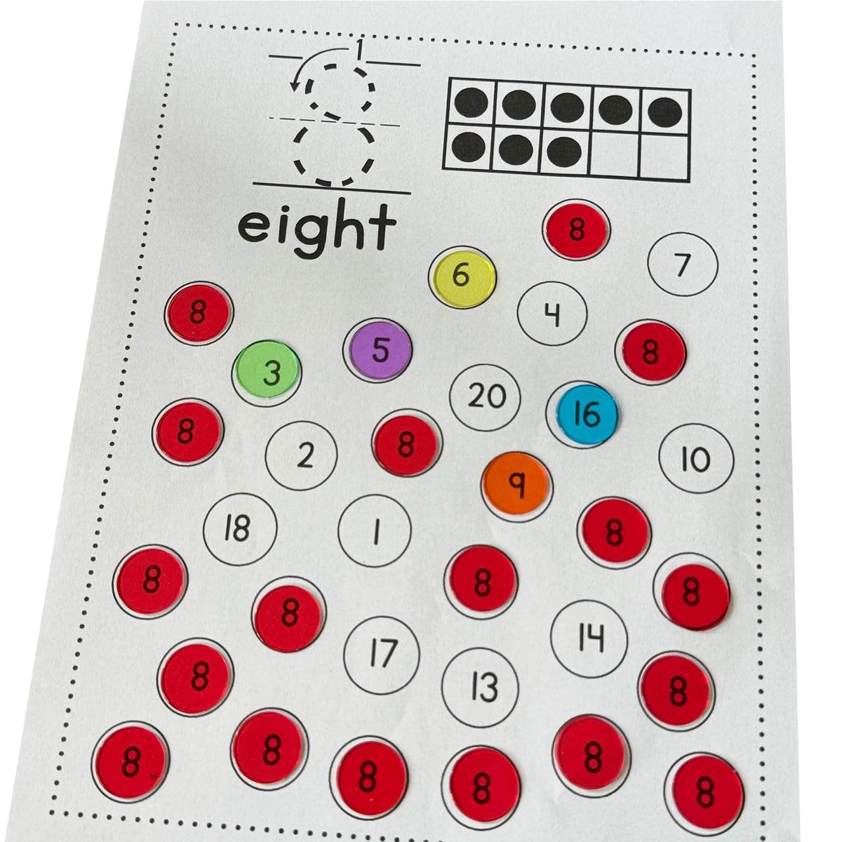 JUNWRROW 2000-Piece Transparent Bingo Chips – 3/4-Inch, 6 Colors, Durable Plastic