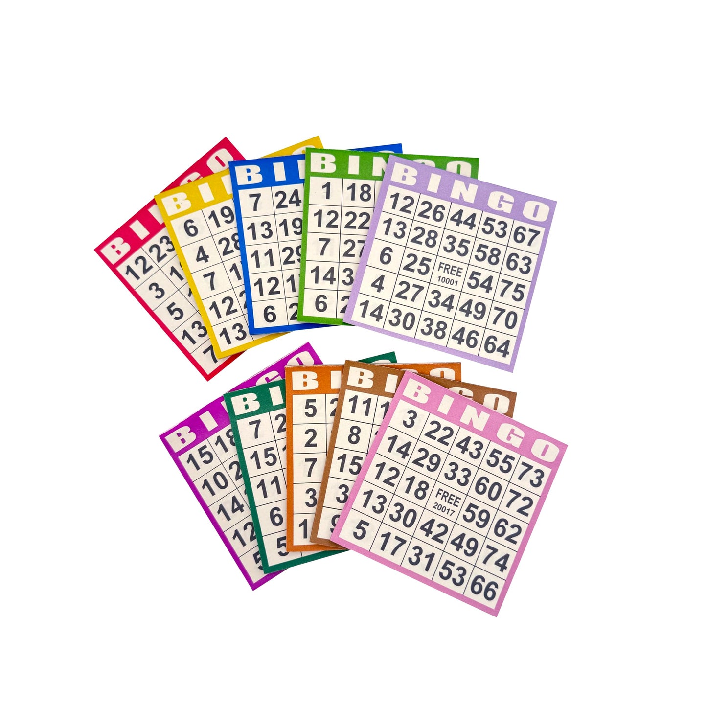 JUNWRROW Bingo Paper Game Cards – 1000 Sheets (100 Books, 10 Colors) – 4x4 Disposable Cards for Seniors, Family Game Night & Classroom Activities