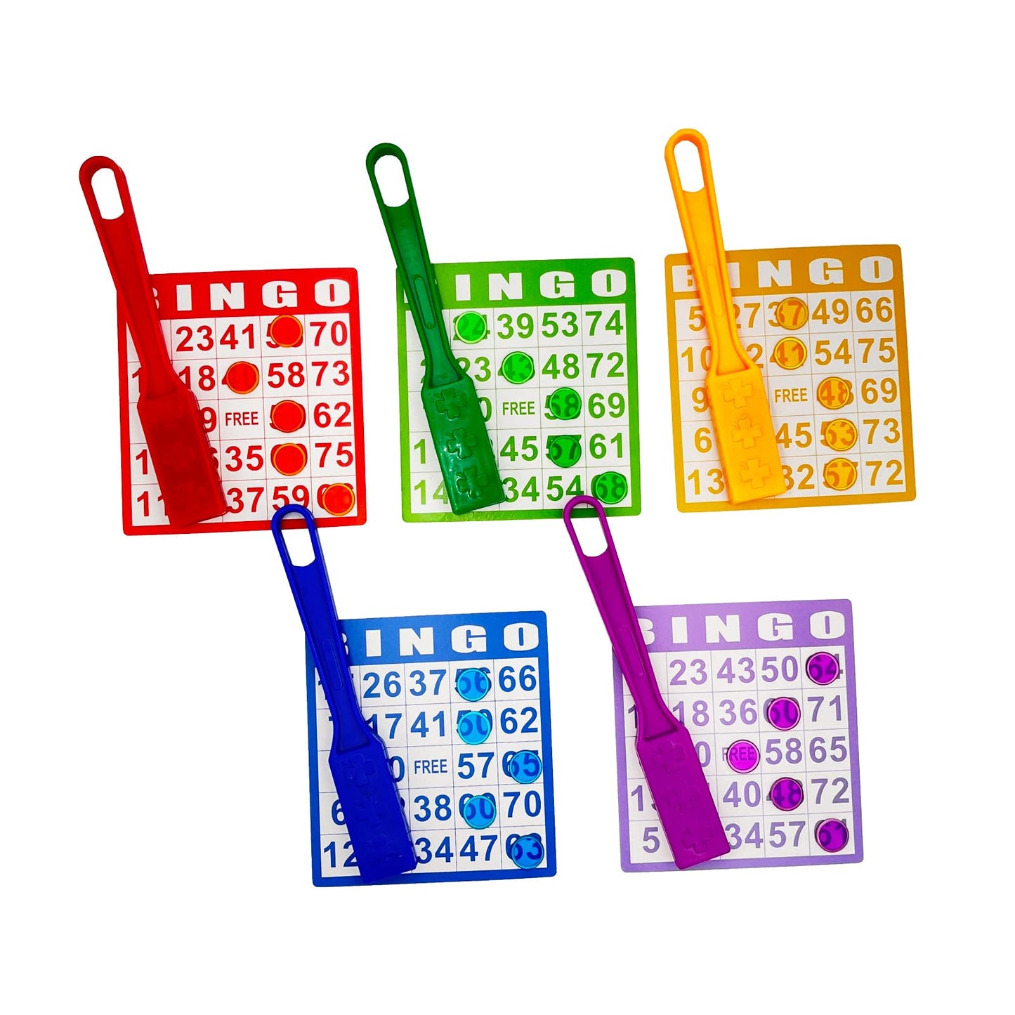 JUNWRROW Magnetic Bingo Wand with Chips – 5-Pack & 500 Rainbow Metal Chips