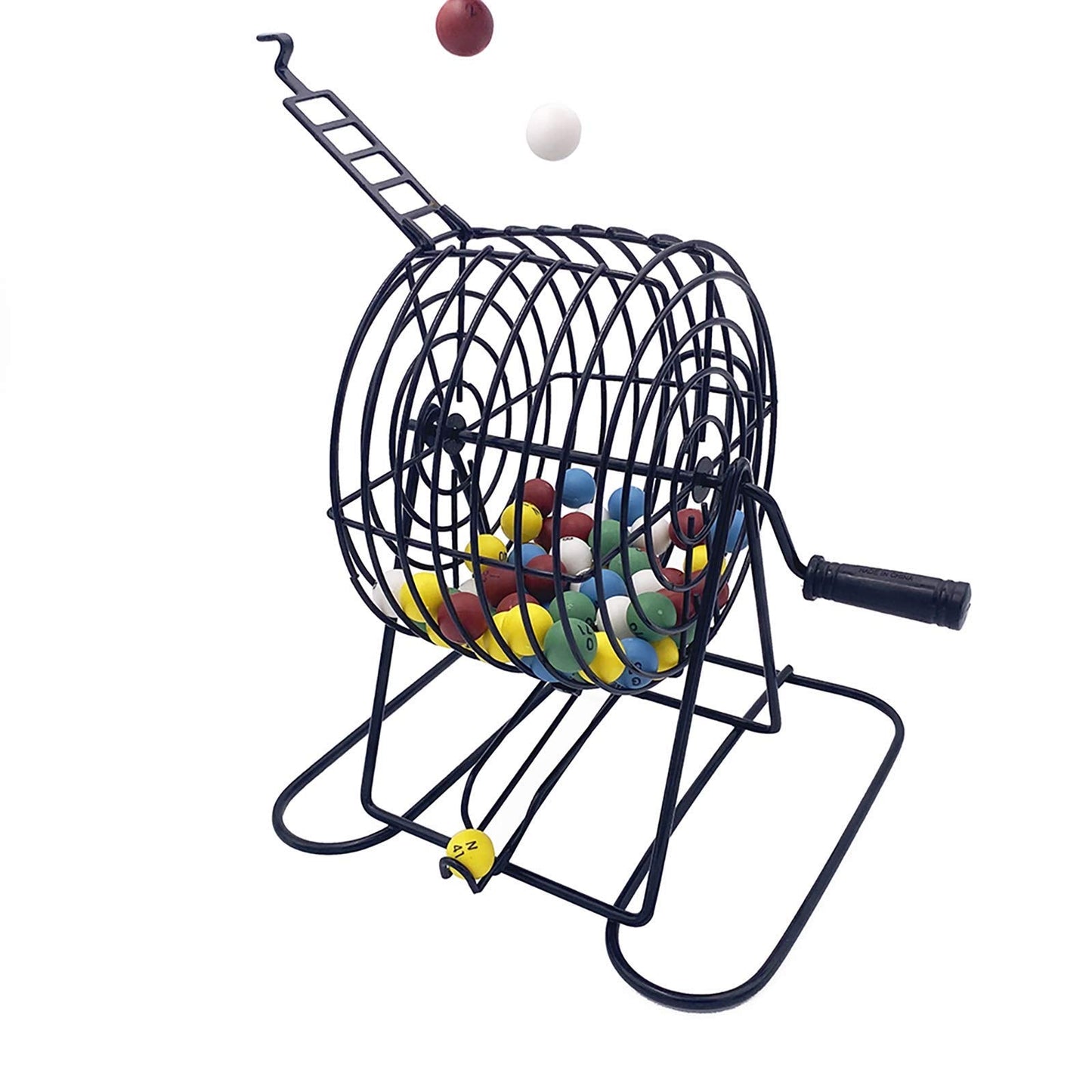 JUNWRROW Deluxe Bingo Game Set – 6-Inch Cage, 600 Chips, 100 Cards, 75 Balls, Master Board