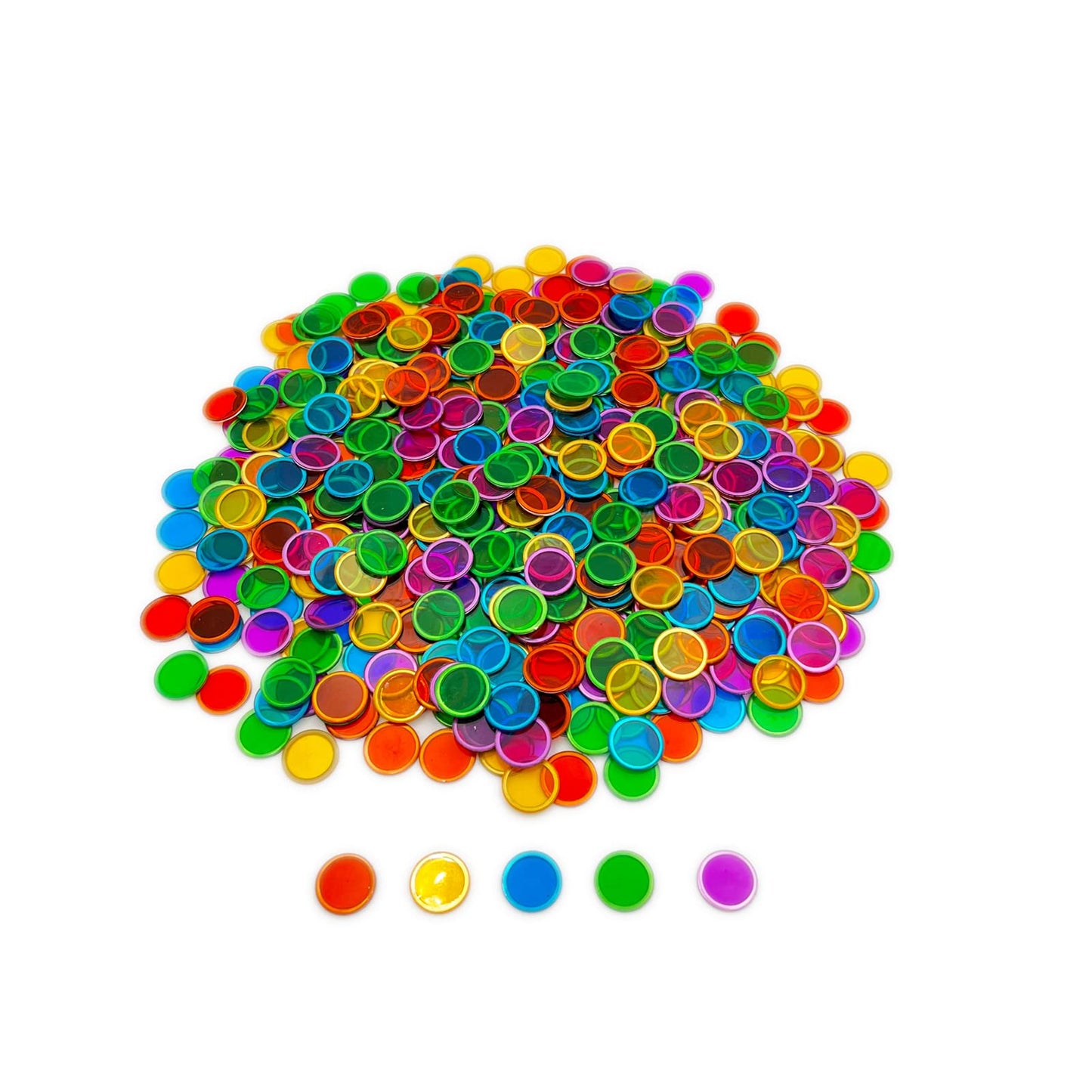 JUNWRROW Magnetic Bingo Wand with Chips – 5-Pack & 500 Rainbow Metal Chips