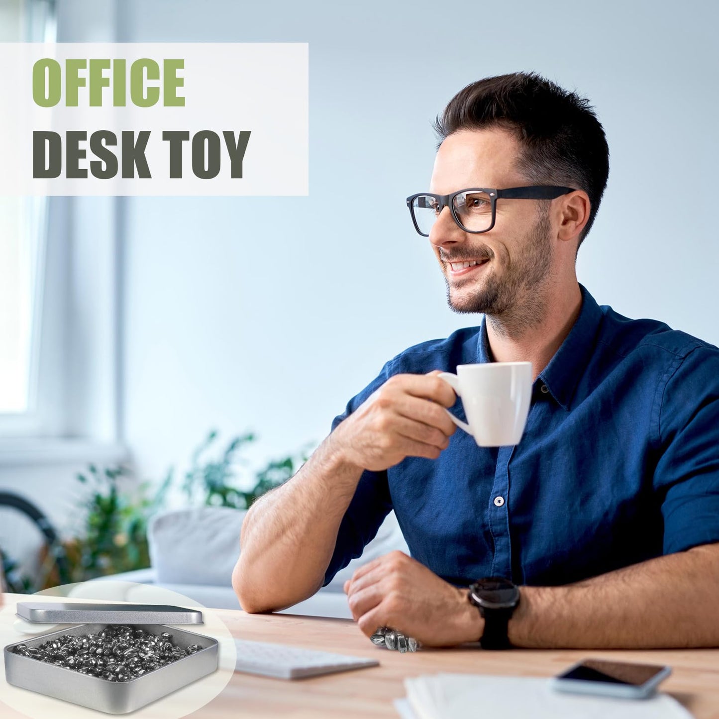 JUNYANG Magnetic Balls – 600+ Mini Beads Desk Fidget Toy for Adults & Teens