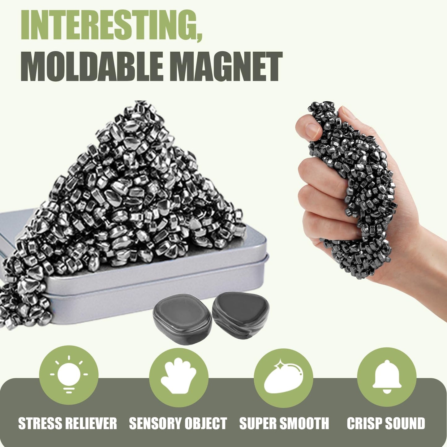 JUNYANG Magnetic Balls – 600+ Mini Beads Desk Fidget Toy for Adults & Teens