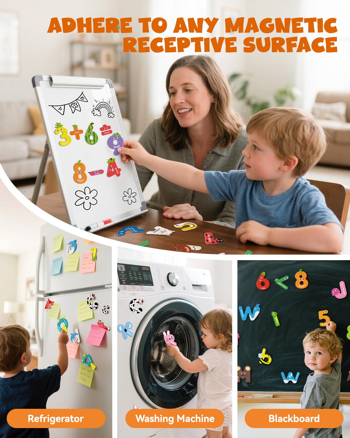 JUPITEARTH 78 PCS Magnetic Letters – Large Animal Alphabet Magnets for Fridge (Uppercase & Lowercase)