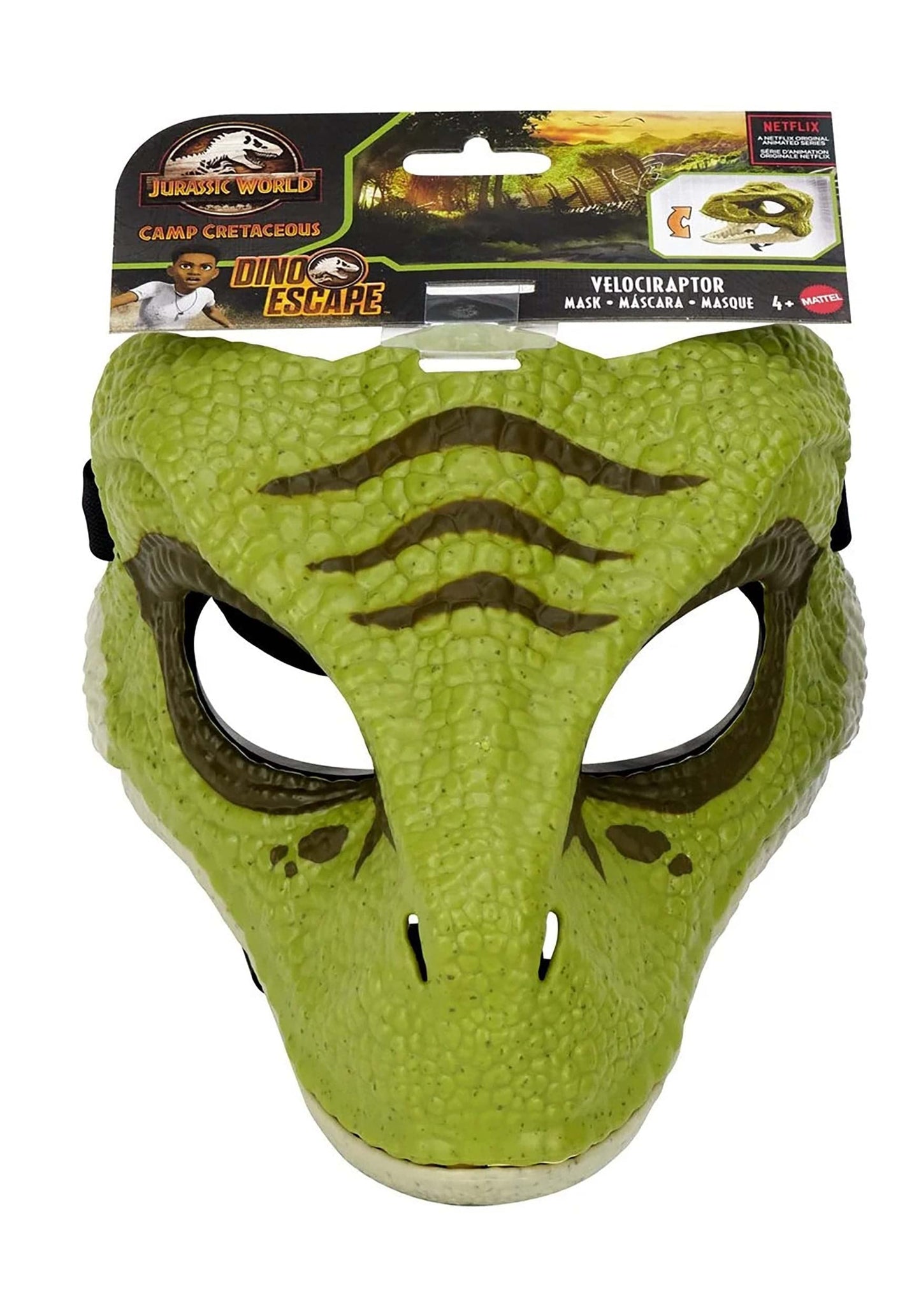 Jurassic World Camp Cretaceus Velociraptor Mask – Realistic Dino Costume for Kids