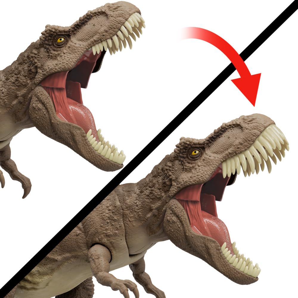 Jurassic World Chaos Theory All-Out Attack T. rex Action Figure | Rampage Attack, Evolved Teeth & Digital Play