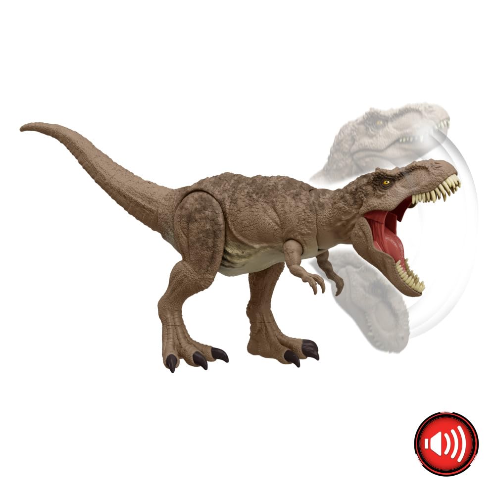 Jurassic World Chaos Theory All-Out Attack T. rex Action Figure | Rampage Attack, Evolved Teeth & Digital Play