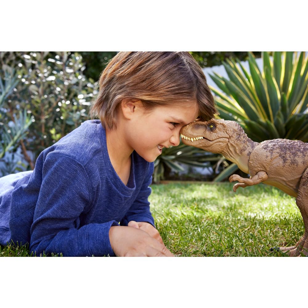 Jurassic World Chaos Theory All-Out Attack T. rex Action Figure | Rampage Attack, Evolved Teeth & Digital Play