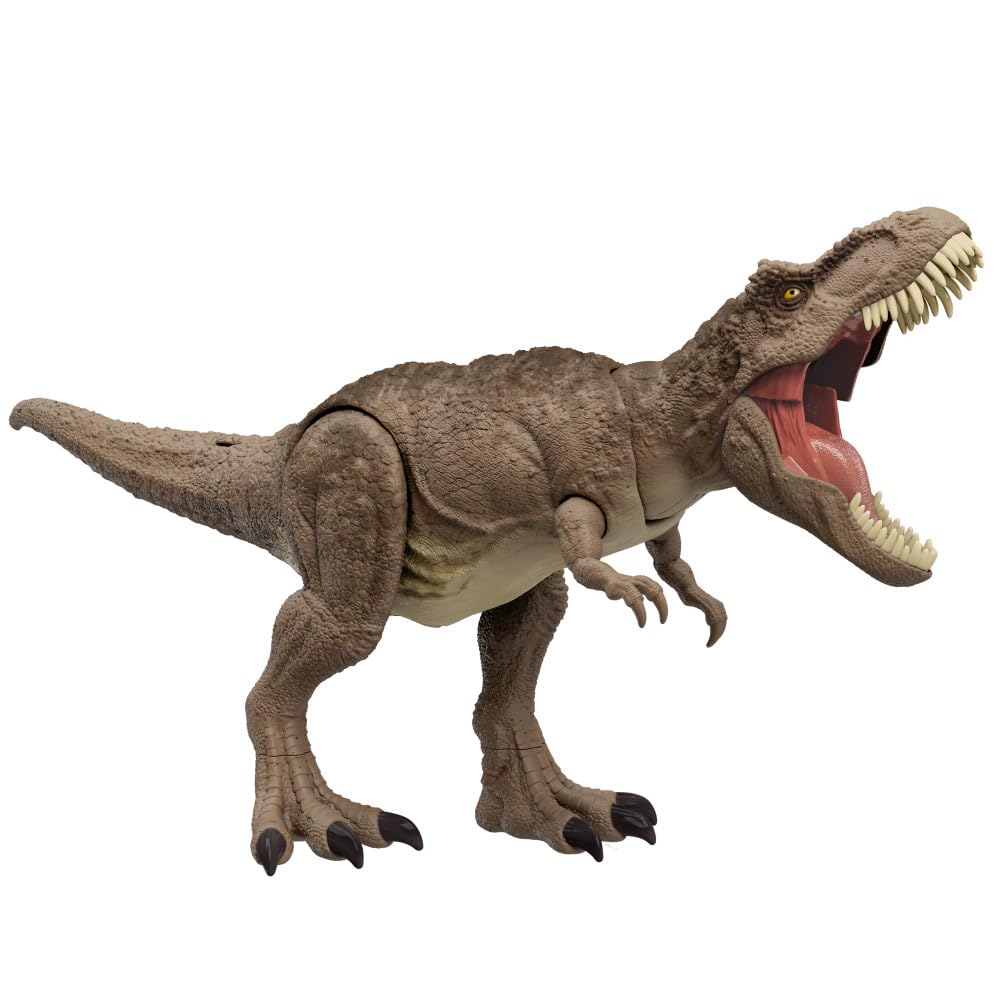 Jurassic World Chaos Theory All-Out Attack T. rex Action Figure | Rampage Attack, Evolved Teeth & Digital Play