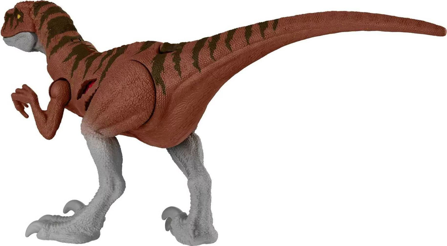 Jurassic World Dominion Extreme Damage Atrociraptor Action Figure – 3in Posable with Double-Sided Damage